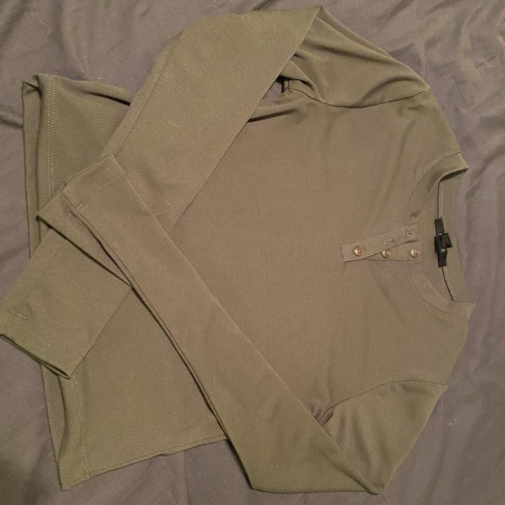 Olive green button up